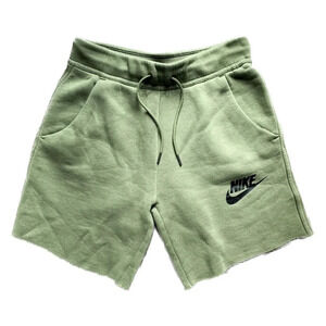 NWOT Nike Cut Off Sweat Shorts - Green